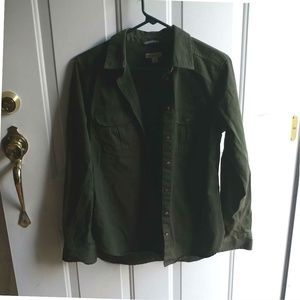 Olive Green Button Down Shirt